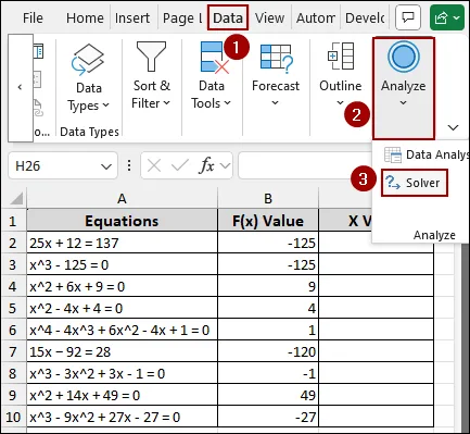 Applying Solver