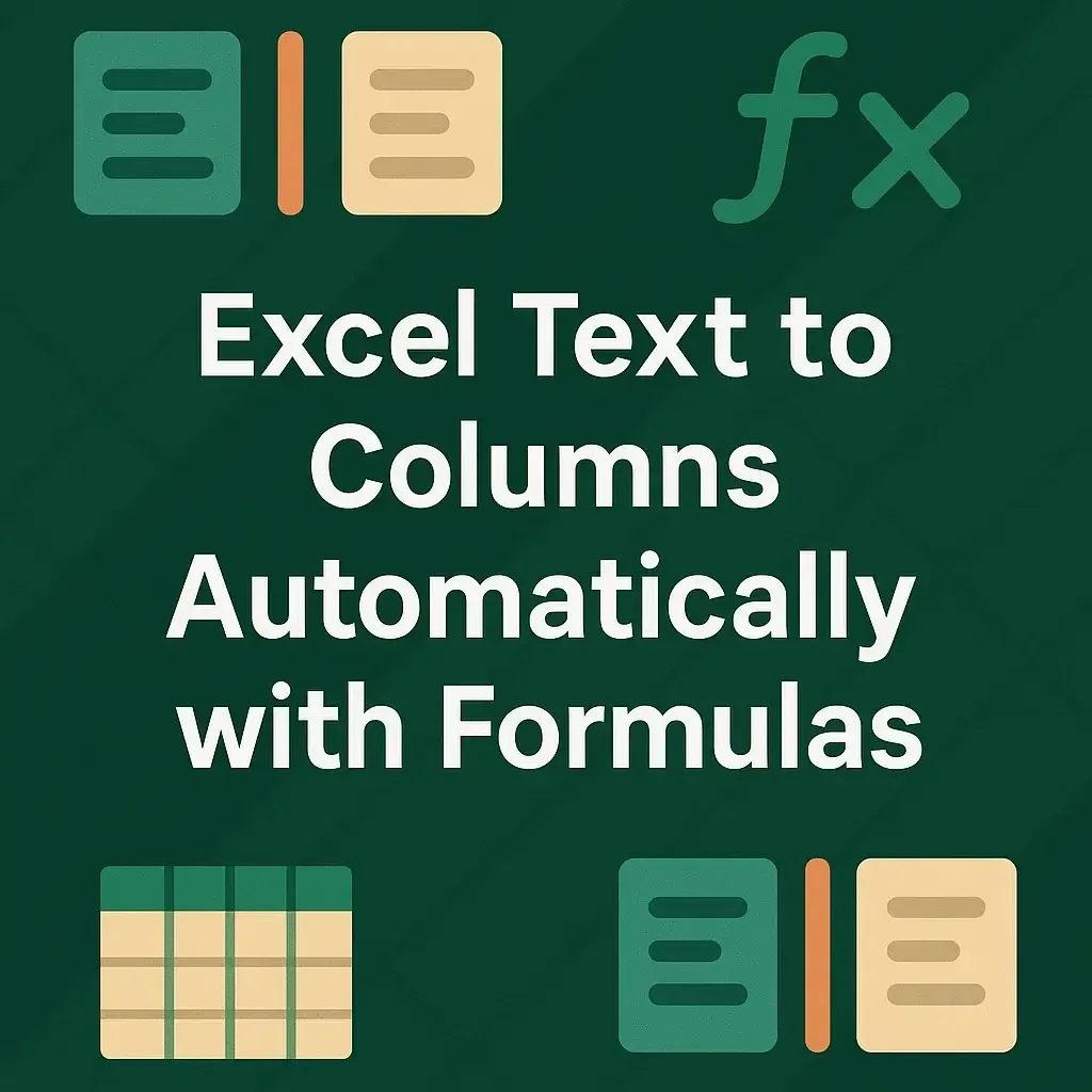 How to Split Text to Columns Automatically Using Formulas in Excel
