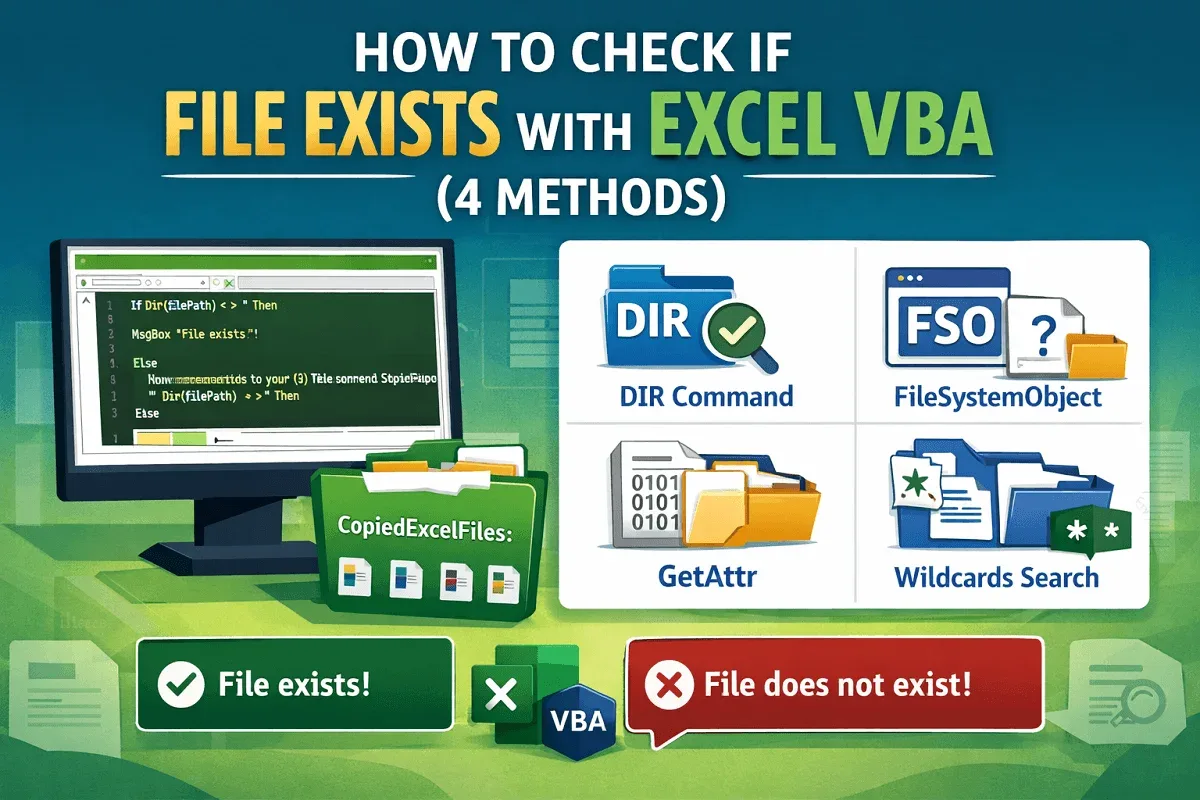 How to Check If File Exists with Excel VBA (4 Methods)