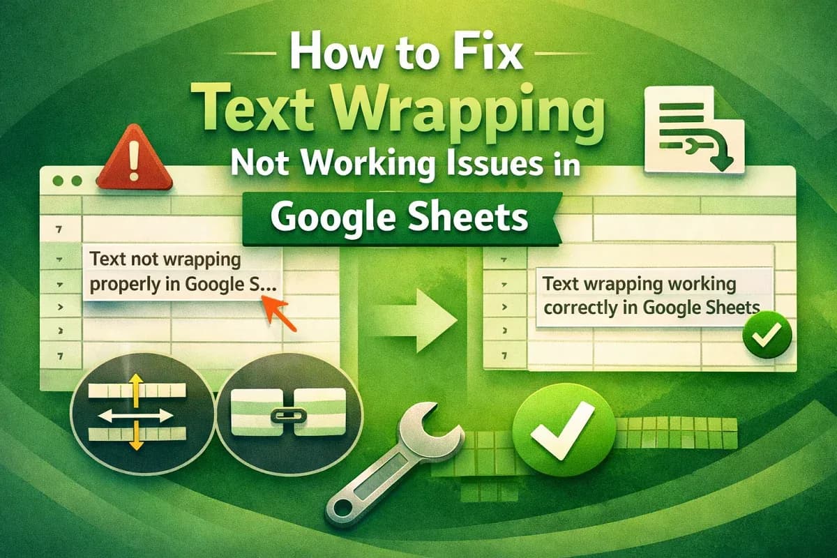 How to Fix Text Wrapping Not Working Issues in Google Sheets