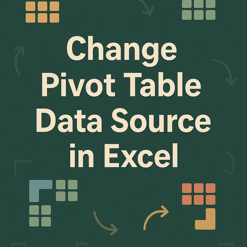 How to Change Pivot Table Data Source in Excel