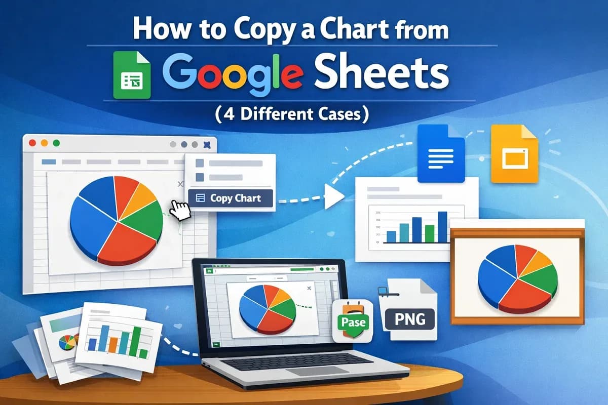 How to Copy a Chart from Google Sheets (4 Different Cases)