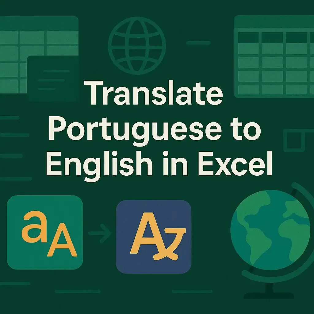 How to Translate Portuguese to English in Excel (4 Easy Ways)