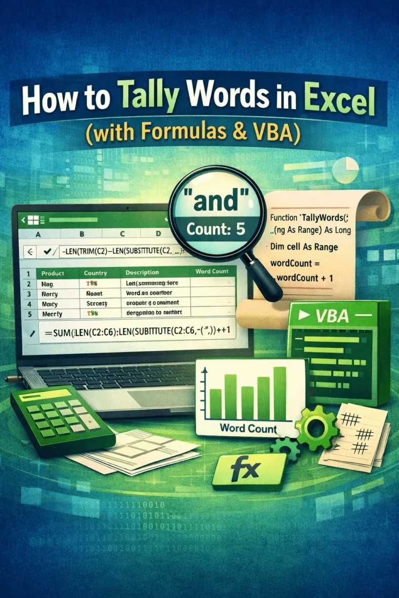 featured image - how to tally words in excel
