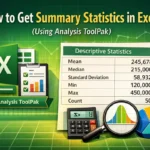 featured image - get summary statistics in excel