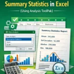 featured image - get summary statistics in excel