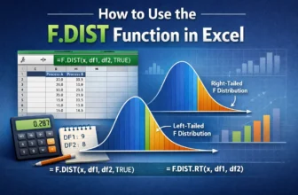 featured image - how to use f.dist function in excel