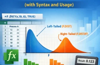 featured image - how to use f.dist function in excel