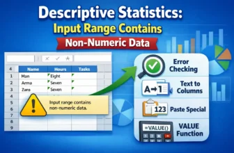 featured image - input range contains non numeric data in descriptive statistics