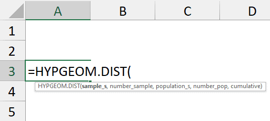 HYPGEOM.DIST function in Excel