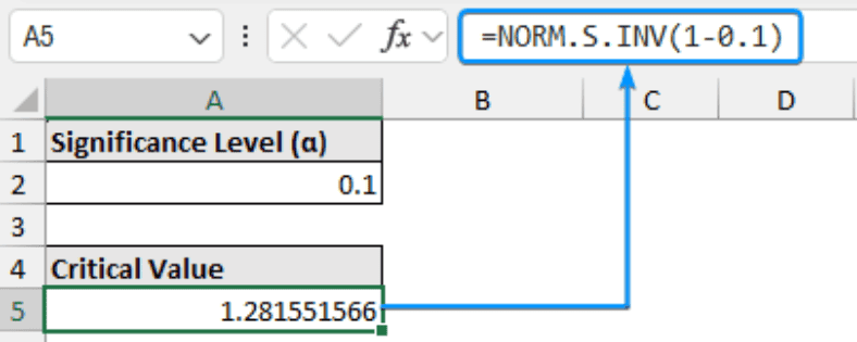 How to Find Z Critical Value in Excel (Left, Right, & 2 Tailed Tests ...