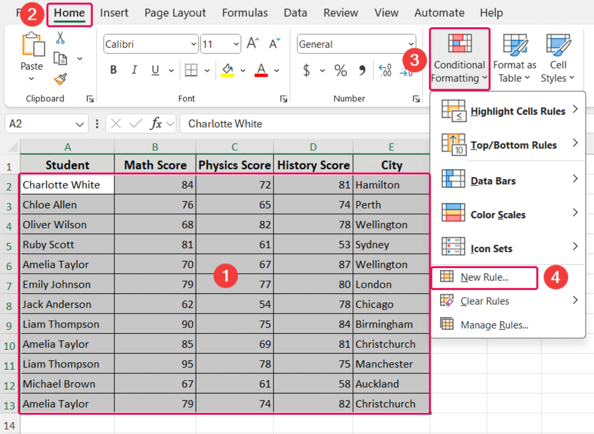 How to Apply Conditional Formatting to the Selected Cells (5 Ways ...