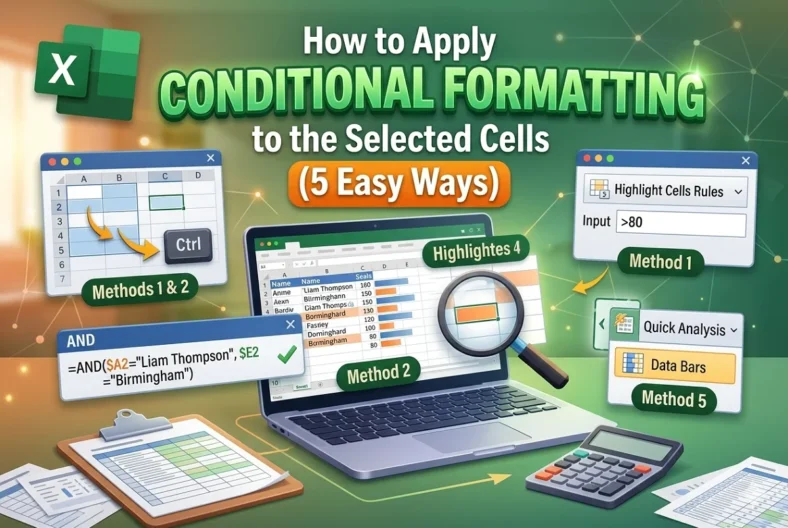 featured image - apply conditional formatting to the selected cells in excel