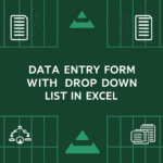featured image - data entry form with drop down list in excel