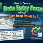 featured image - data entry form with drop down list in excel