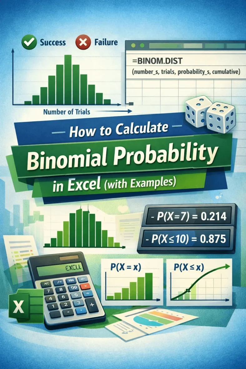 featured image - how to calculate binomial probability in excel