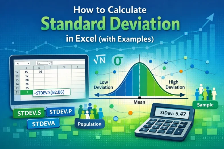 featured image - how to calculate standard deviation in excel