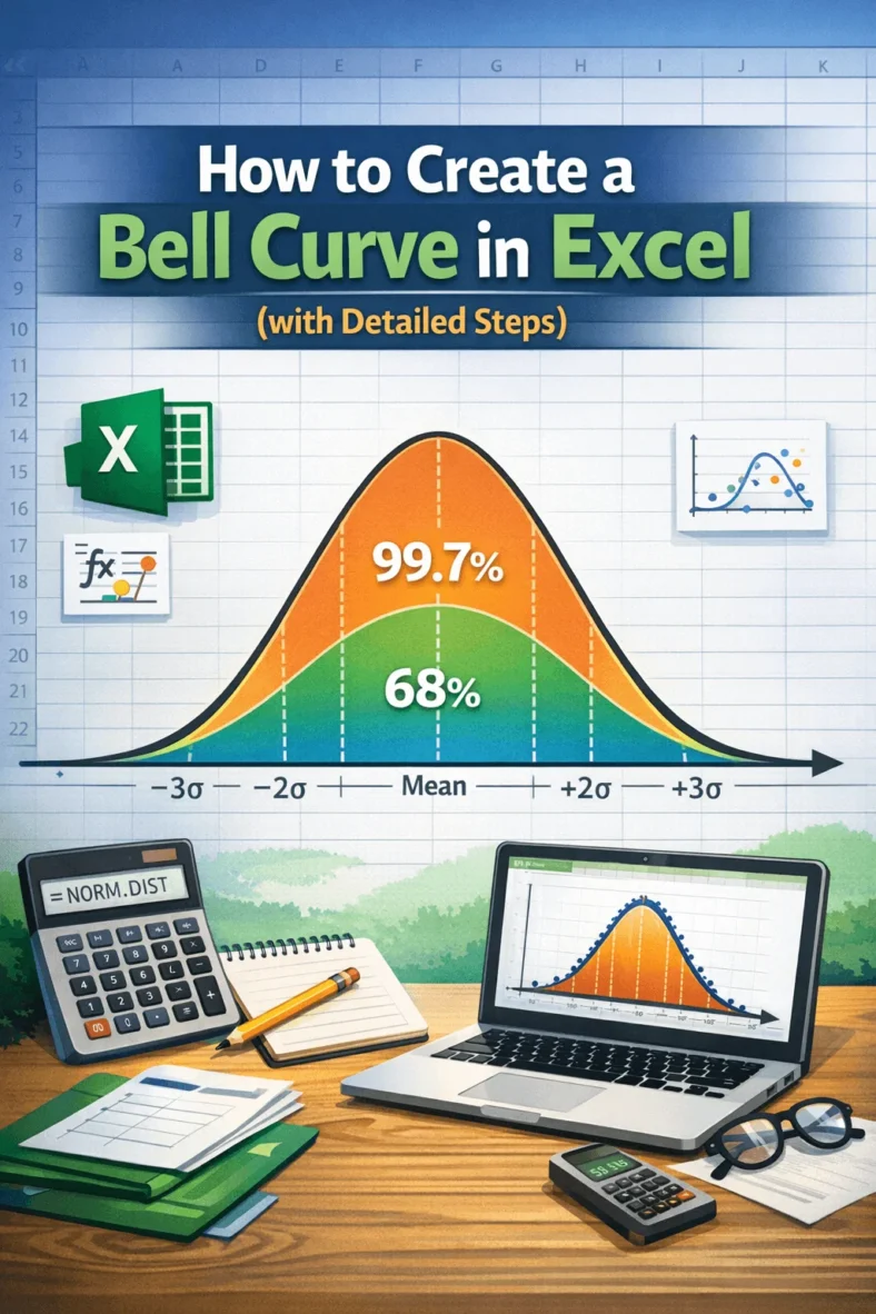 featured image - how to create a bell curve in excel