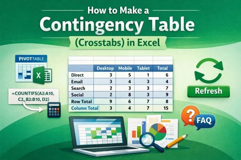 featured image - how to make a contingency table in excel