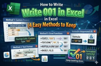 featured image - how to write 001 in excel