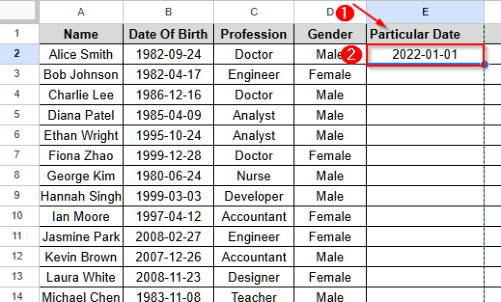 How To Calculate Age From Date Of Birth In Google Sheets Excel Insider How to calculate age from date of birth in google sheets excel insider