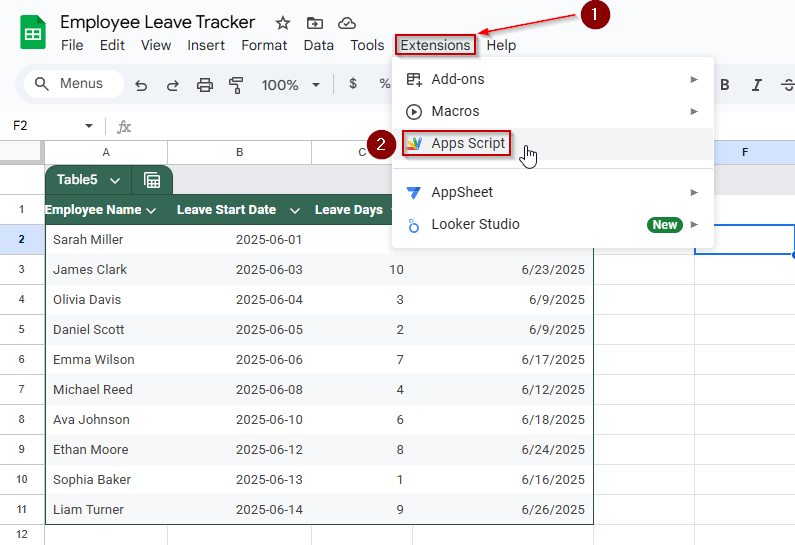 Automatically Add Days to a Date Using Google Apps Script
