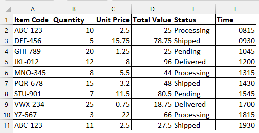 Converting Military Time to Standard Time in Excel
