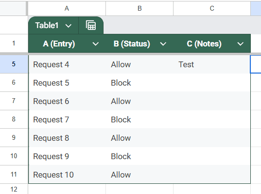 Use a Fixed Cell to Control Entry Globally