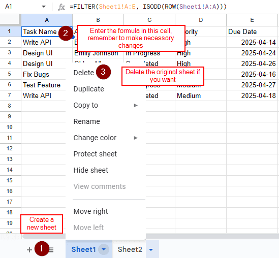 1. Using a Formula 