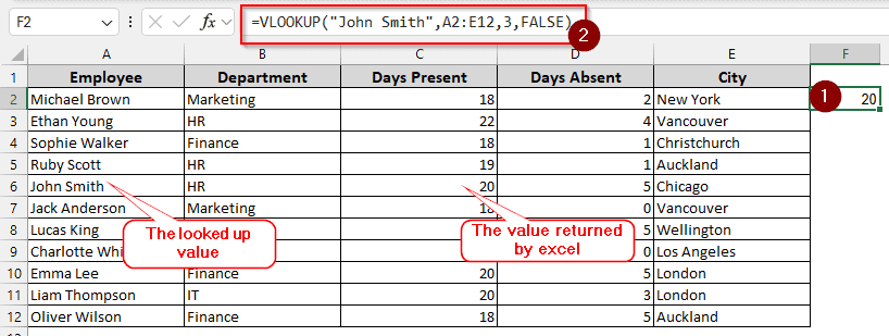 Using the VLOOKUP Function