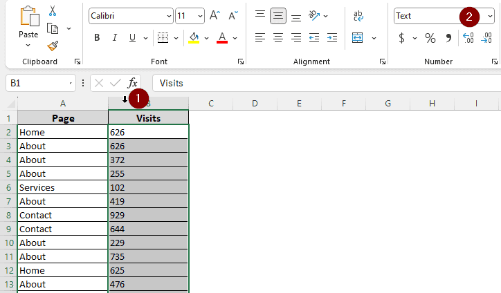 Using Number Format