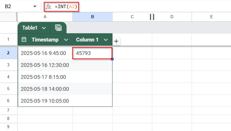 How to Convert Timestamp to Date in Google Sheets - Excel Insider