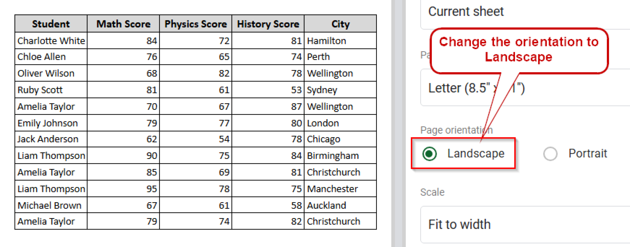 how-to-change-page-orientation-in-google-sheets-excel-insider