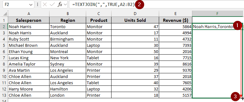 Using the TEXTJOIN Function