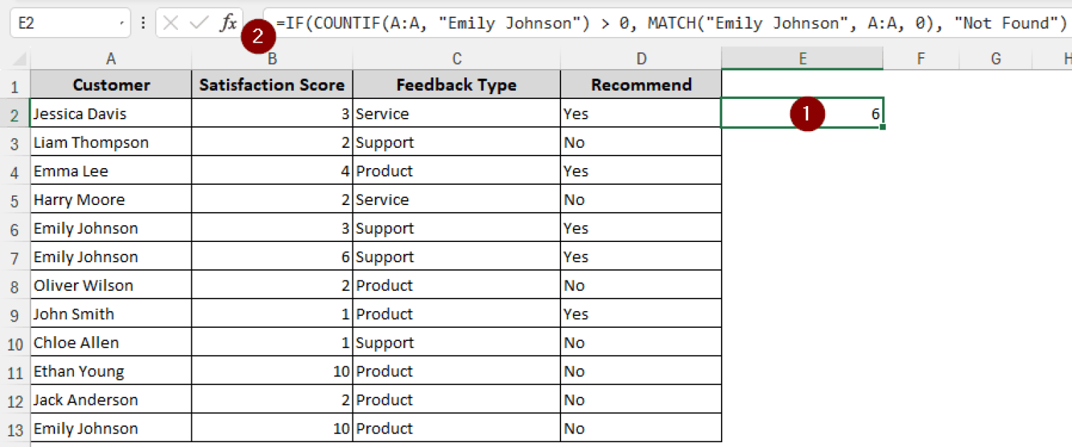 How to find first occurrence of a value in a column in excel excel