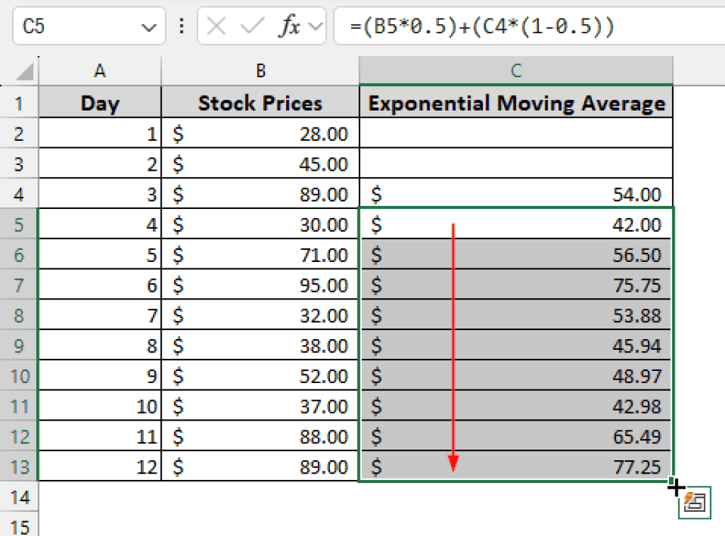 How to Calculate Exponential Moving Average in Excel (with Quick Steps ...
