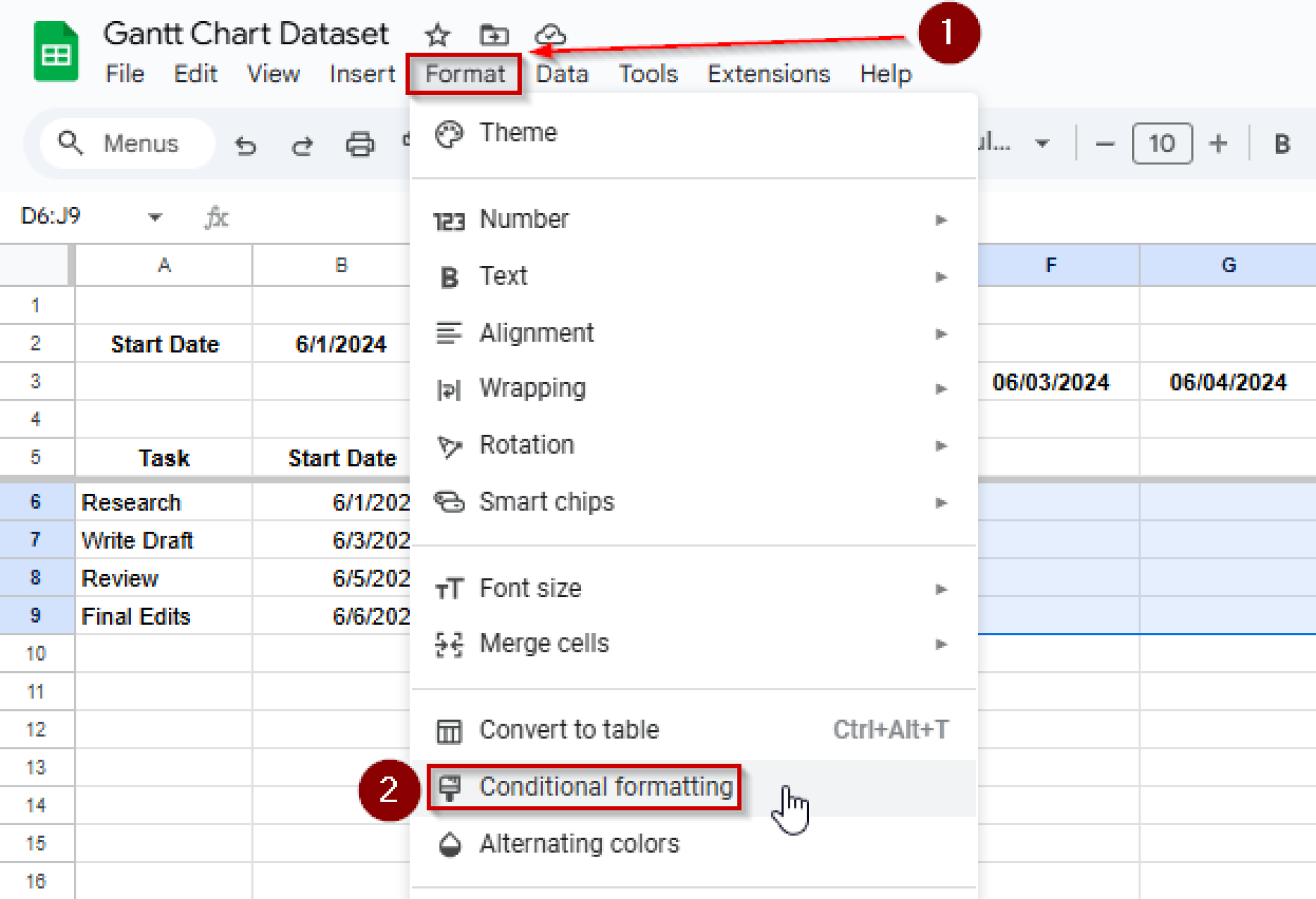 How to Build a Gantt Chart in Google Sheets (3 Quick Methods) - Excel ...