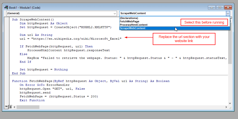 Using a VBA Script