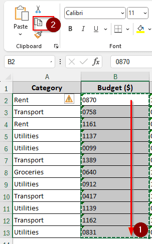 Pasting Data for Autoformatting
