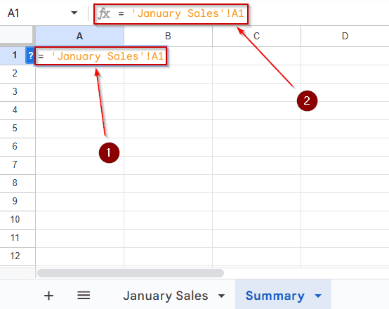 Reference a Cell in a Sheet with Spaces in Its Name