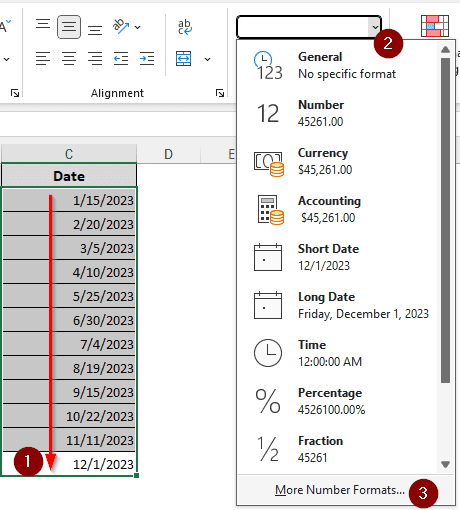 Changing Number Format
