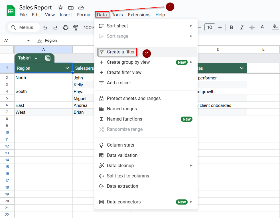 Spotting Merged Cells Using Filter Trick in Google Sheets