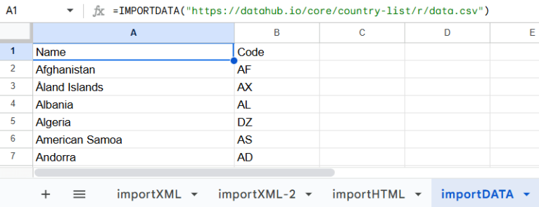 How to Import Data from Website to Google Sheets - Excel Insider