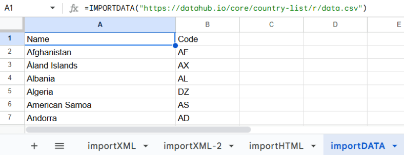 How to Import Data from Website to Google Sheets - Excel Insider