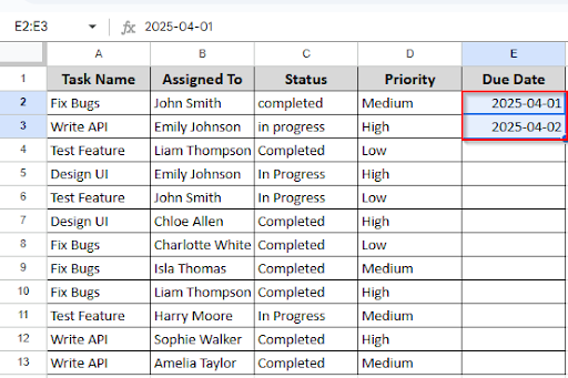 selecting E2 and E3 cells