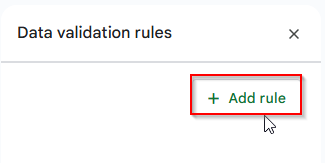 clicking add rule option