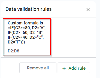 data validation rules