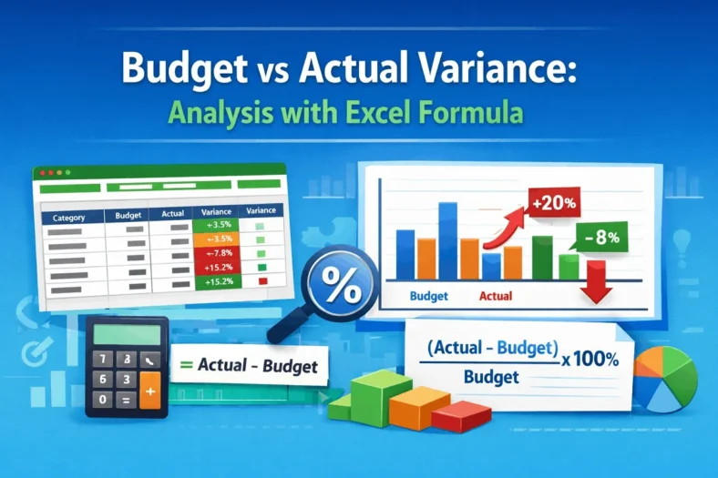 featured image- budget vs actual variance analysis with excel formula