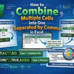featured image - combine multiple cells into one separated by comma in excel