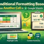 featured image - conditional formatting based on another cell in google sheets